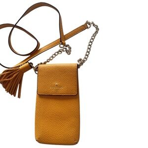 Kate Spade yellow phone crossbody bag